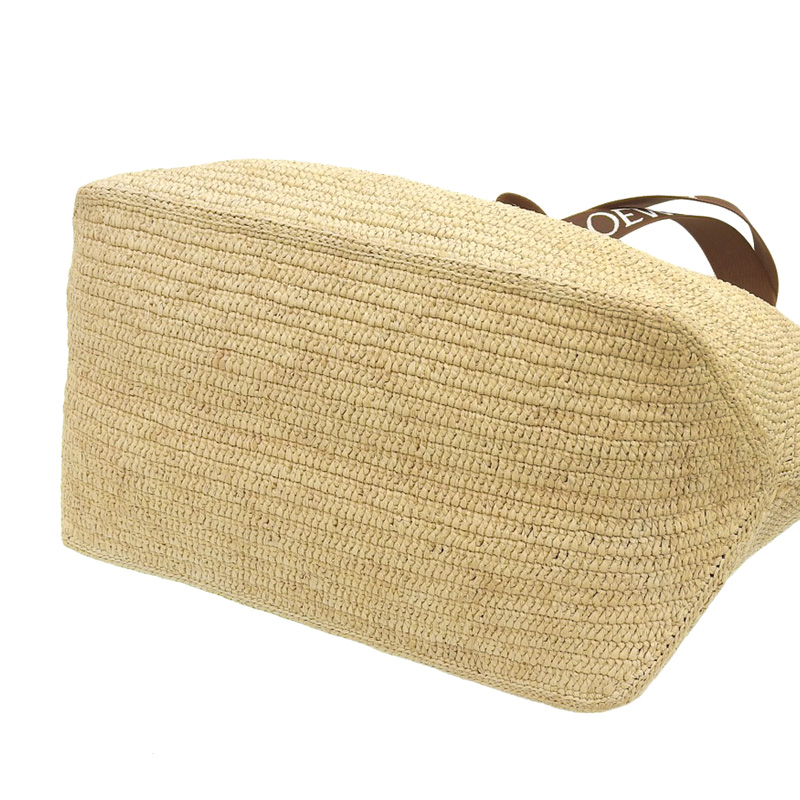 http://ロエベ%20LOEWE%20フォールドショッパー%20ショルダー%20トートバッグ%20ラフィア/キャンバス%20ナチュラル/タン%20LEB507X23X04%20中古%20OB1701