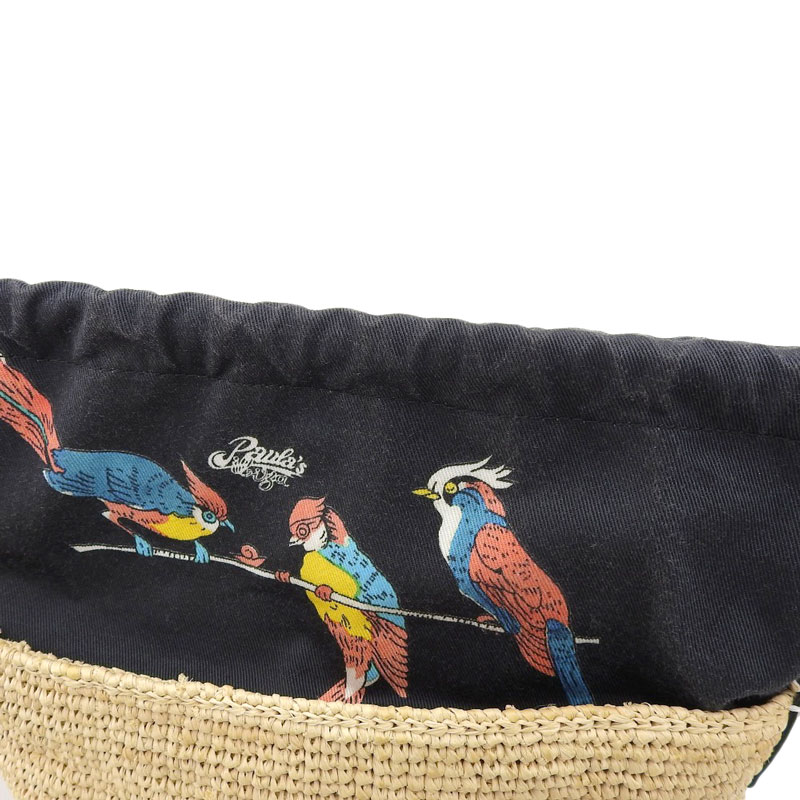 http://ロエベ%20LOEWE%20パロット%20ショルダーバッグ%20ポシェットバッグ%20ラフィア/レザー%20ナチュラル/タン/ブラック%20A689C70%20中古%20OB1717