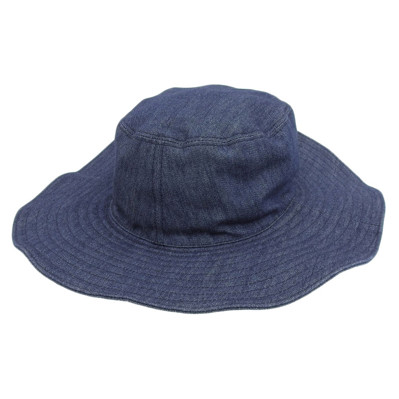 http://プラダ%20PRADA%20デニムハット%20帽子%20ファブリック%20ネイビー%20トライアングルロゴ%20#L%201HC250%20中古%20OBB0545