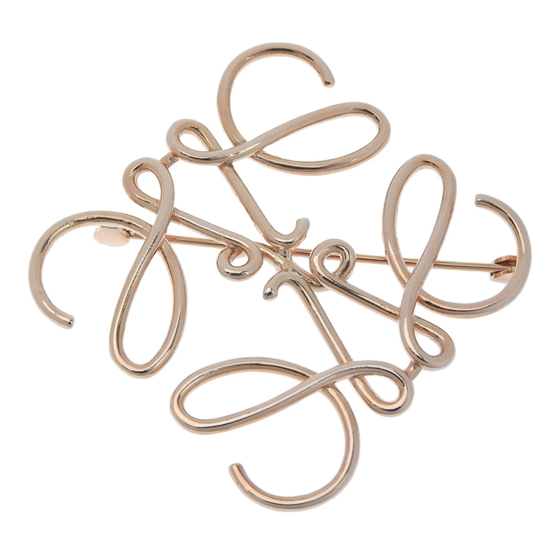 http://ロエベ%20LOEWE%20アナグラム%20ブローチ%20GP%20ピンクゴールド色%20中古%20OBJ0453