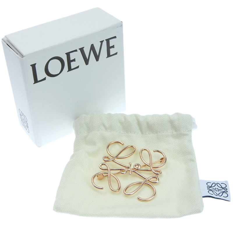 http://ロエベ%20LOEWE%20アナグラム%20ブローチ%20GP%20ピンクゴールド色%20中古%20OBJ0453