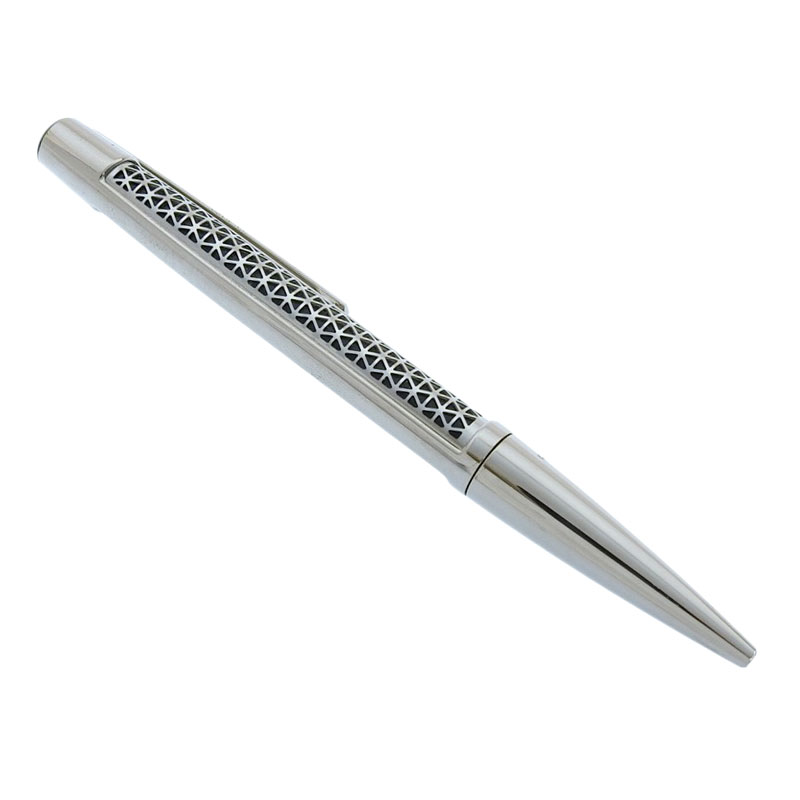 http://S.T.%20デュポン%20DEFI%20デフィ%20ボールペン%20シルバー/ブラック中古%20OBJ0455