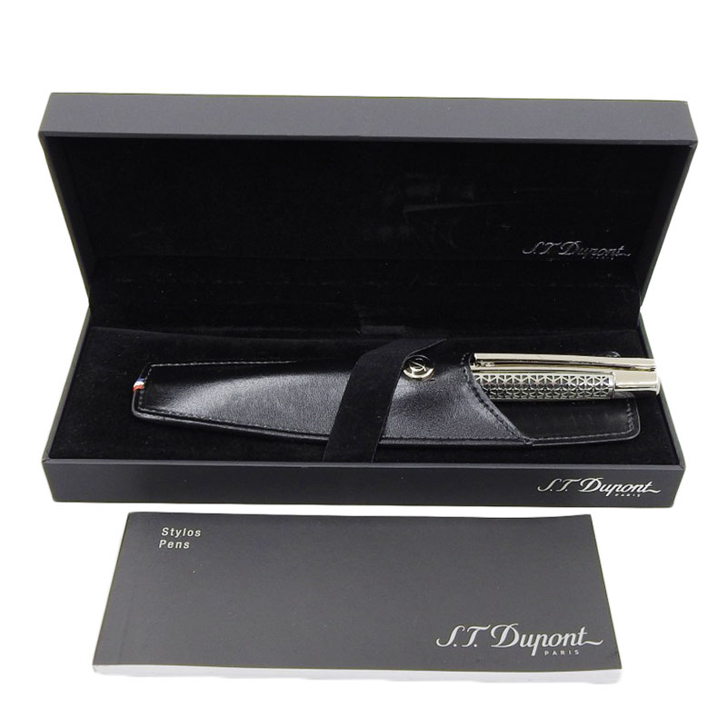 http://S.T.%20デュポン%20DEFI%20デフィ%20ボールペン%20シルバー/ブラック中古%20OBJ0455