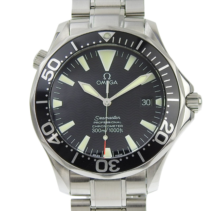 オメガ OMEGA シーマスタープロ メンズ 自動巻き 腕時計 300M SS ブラック文字盤 2262.50 中古 OW0419