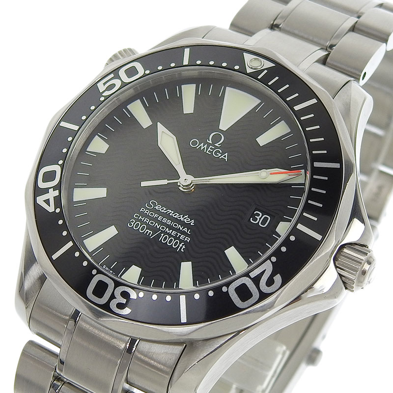 http://オメガ%20OMEGA%20シーマスタープロ%20メンズ%20自動巻き%20腕時計%20300M%20SS%20ブラック文字盤%202262.50%20中古%20OW0419