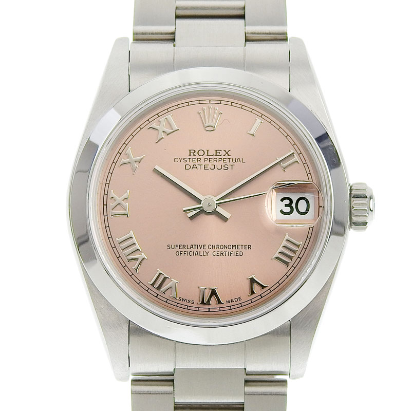 ロレックス ROLEX デイトジャスト ボーイズ 自動巻き 腕時計 SS ピンク文字盤 K番 2001年 78240 中古 RO0267