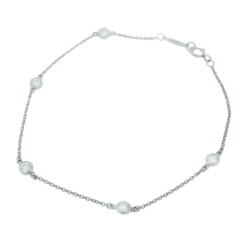 ティファニー TIFFANY & Co. バイザヤード ブレスレット Pt950 プラチナ ダイヤモンド 中古 TI0135