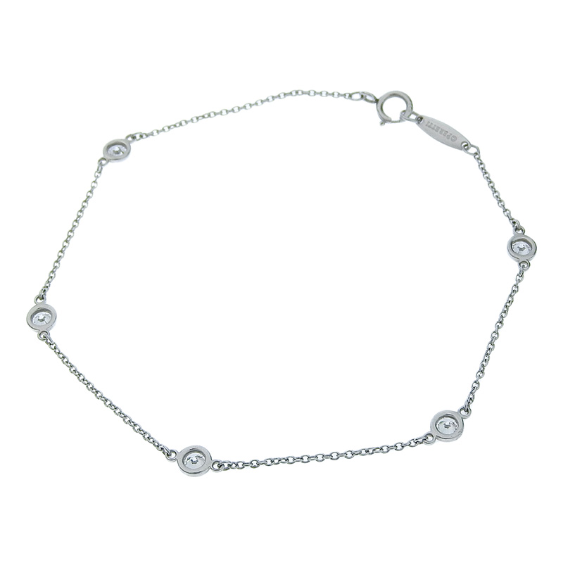 http://ティファニー%20TIFFANY%20&%20Co.%20バイザヤード%20ブレスレット%20Pt950%20プラチナ%20ダイヤモンド%20中古%20TI0135