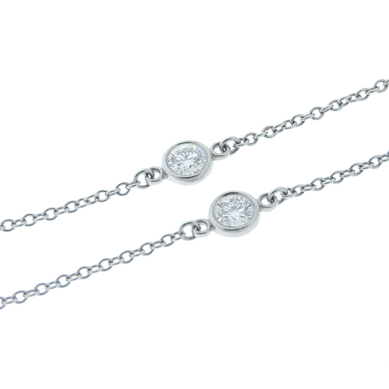 http://ティファニー%20TIFFANY%20&%20Co.%20バイザヤード%20ブレスレット%20Pt950%20プラチナ%20ダイヤモンド%20中古%20TI0135
