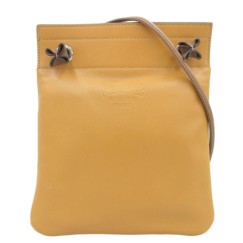 エルメス HERMES アリーヌ・ミニ ショルダーバッグ バイカラー スイフト マスタード Z刻印 2021年 中古 HE0912