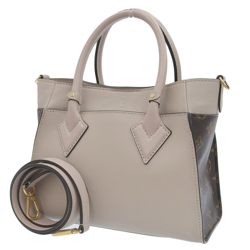 http://ルイヴィトン%20LOUIS%20VUITTON%20オンマイサイドPM%202WAY%20ハンドバッグ%20ショルダー%20レザー%20モノグラム%20グレージュ%20M57729%20中古%20LV1538