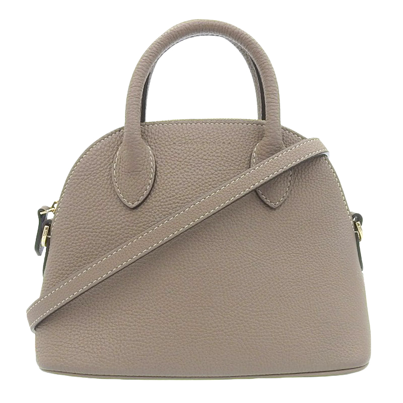 ボナベンチュラ BONAVENTURA エマ 22 ミニ 2WAYバッグ ハンドバッグ ショルダーバッグ レザー エトゥープ 美品 OB1727