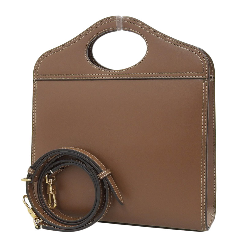 http://バーバリー%20BURBERRY%20ミニ%20ポケットバッグ%202WAYバッグ%20ハンドバッグ%20ショルダーバッグ%20レザー%20ブラウン%208014776%20中古%20OB1742