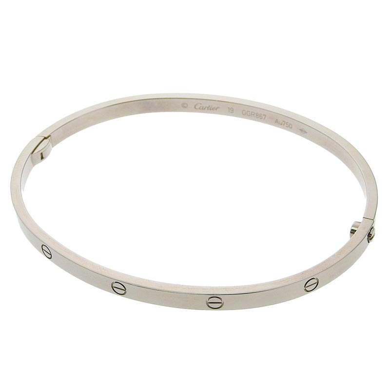 カルティエ CARTIER ラブブレスSM ブレスレット K18WG #19 中古 CA0682