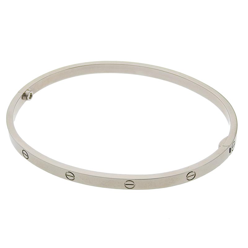 http://カルティエ%20CARTIER%20ラブブレスSM%20ブレスレット%20K18WG%20#19%20中古%20CA0682