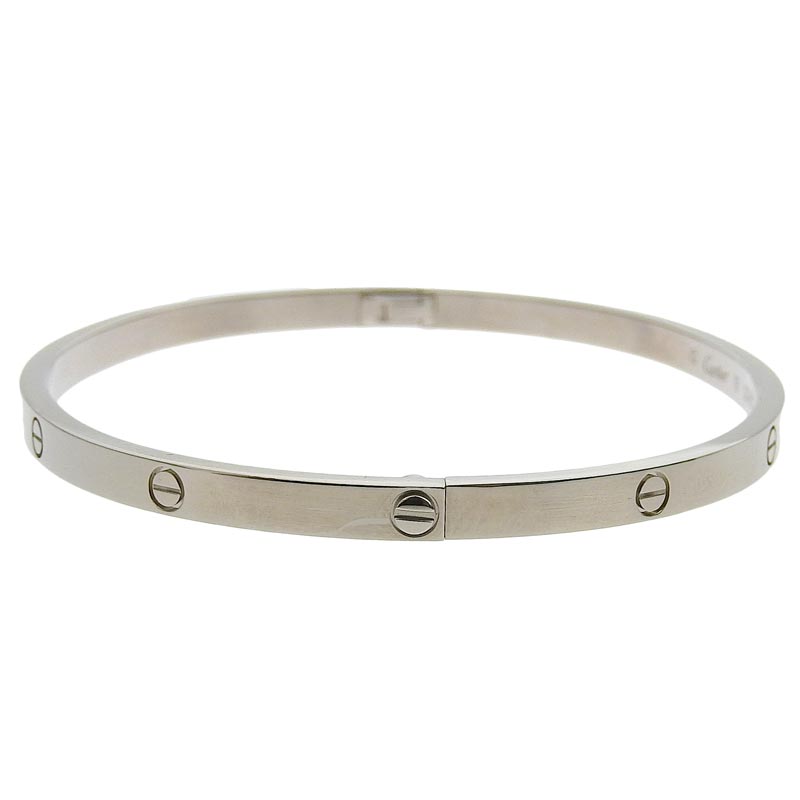 http://カルティエ%20CARTIER%20ラブブレスSM%20ブレスレット%20K18WG%20#19%20中古%20CA0682