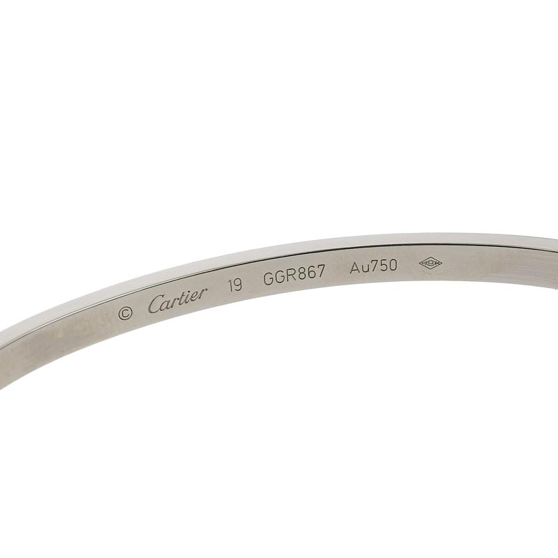 http://カルティエ%20CARTIER%20ラブブレスSM%20ブレスレット%20K18WG%20#19%20中古%20CA0682
