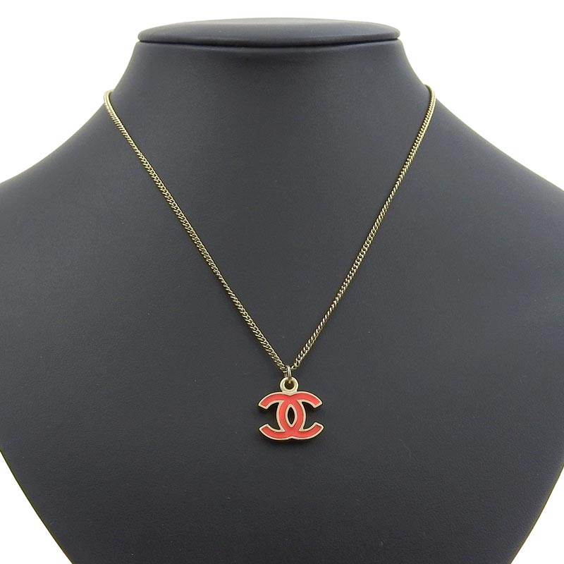 http://シャネル%20CHANEL%20ココマーク%20ネックレス%20ピンク/ゴールド色%2004A%20中古%20CH0909