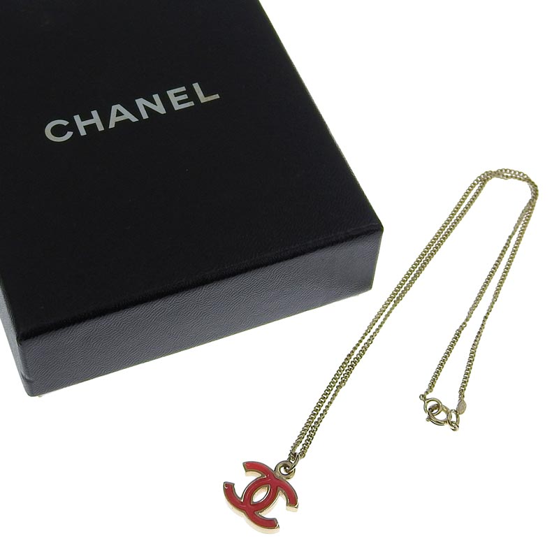 http://シャネル%20CHANEL%20ココマーク%20ネックレス%20ピンク/ゴールド色%2004A%20中古%20CH0909