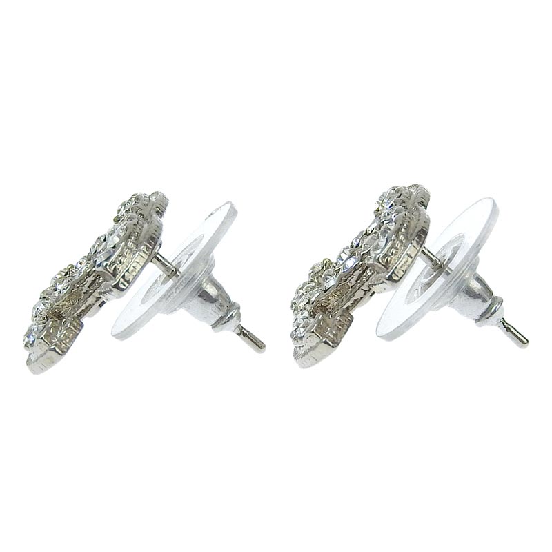 http://シャネル%20CHANEL%20ココマーク%20ピアス%20ラインストーン%20シルバー色%20A13V%20中古%20CH0910