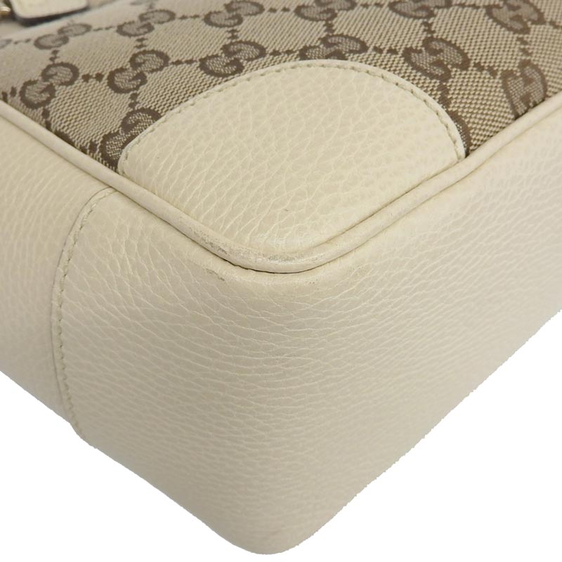 http://グッチ%20GUCCI%202WAYバッグ%20ハンドバッグ%20ショルダーバッグ%20GGキャンバス/レザー%20ベージュ/ホワイト%20449241%20中古%20GU0569