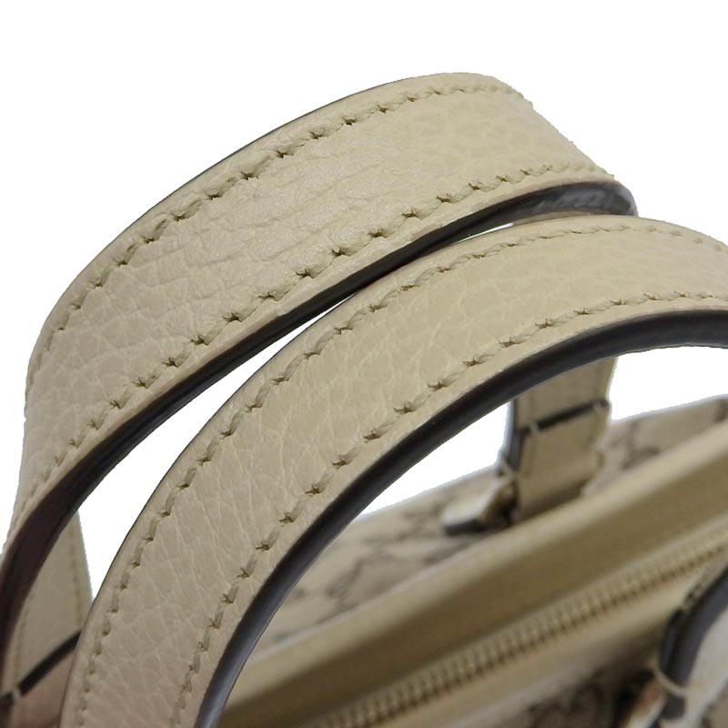 http://グッチ%20GUCCI%202WAYバッグ%20ハンドバッグ%20ショルダーバッグ%20GGキャンバス/レザー%20ベージュ/ホワイト%20449241%20中古%20GU0569