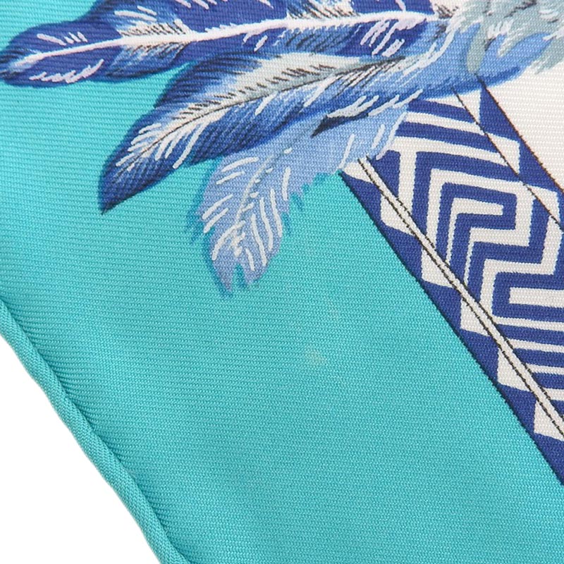 http://エルメス%20HERMES%20カレ45%20スカーフ%20シルク%20ブルー系%20「BRAZIL%20ブラジル」%20中古%20HE0918