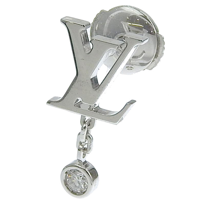 ルイヴィトン LOUIS VUITTON ピアス イディール・ブロッサム LV K18WG ダイヤモンド 単品 Q96544 中古 LV1529