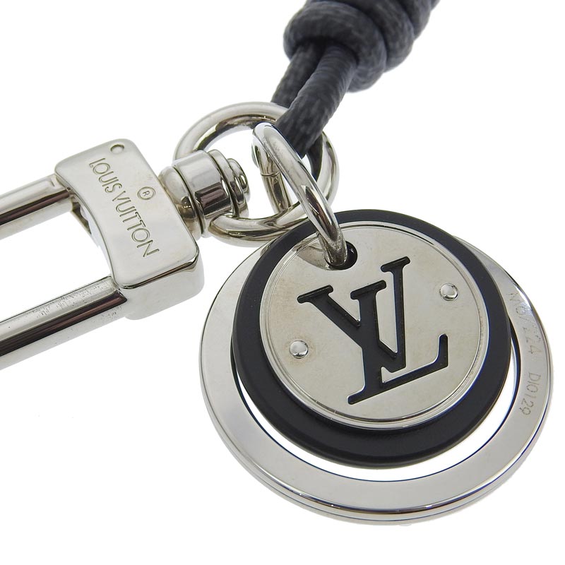 http://ルイヴィトン%20LOUIS%20VUITTON%20ダミエ%20グラフィット%20キーホルダー・レザーロープ%20バッグチャーム%20LVサークル%20M67224%20中古%20LV1530