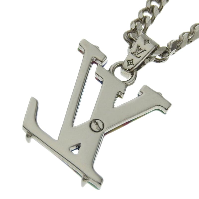 http://ルイヴィトン%20LOUIS%20VUITTON%20コリエ・LVサイケデリック%20モノグラムフラワー%20ネックレス%20マルチカラー%20シルバー%20MP3353%20中古%20LV1531