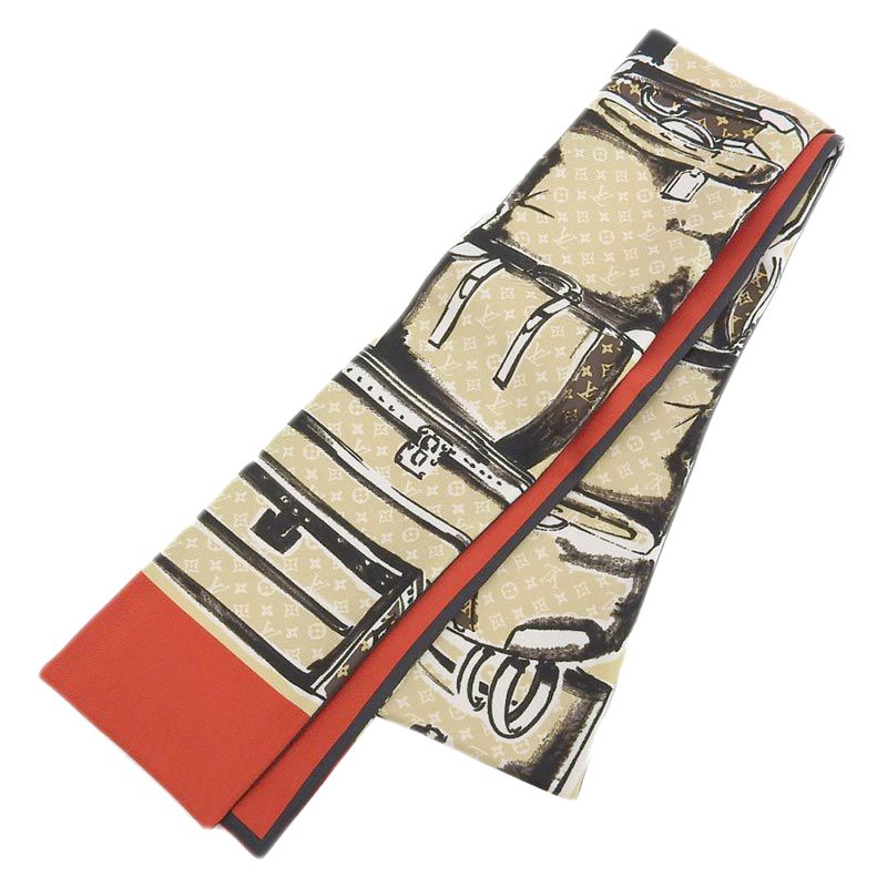 ルイヴィトン LOUIS VUITTON バンドー・トランク バンドーBB モノグラム シルク レッド系 M73964 中古 LV1542