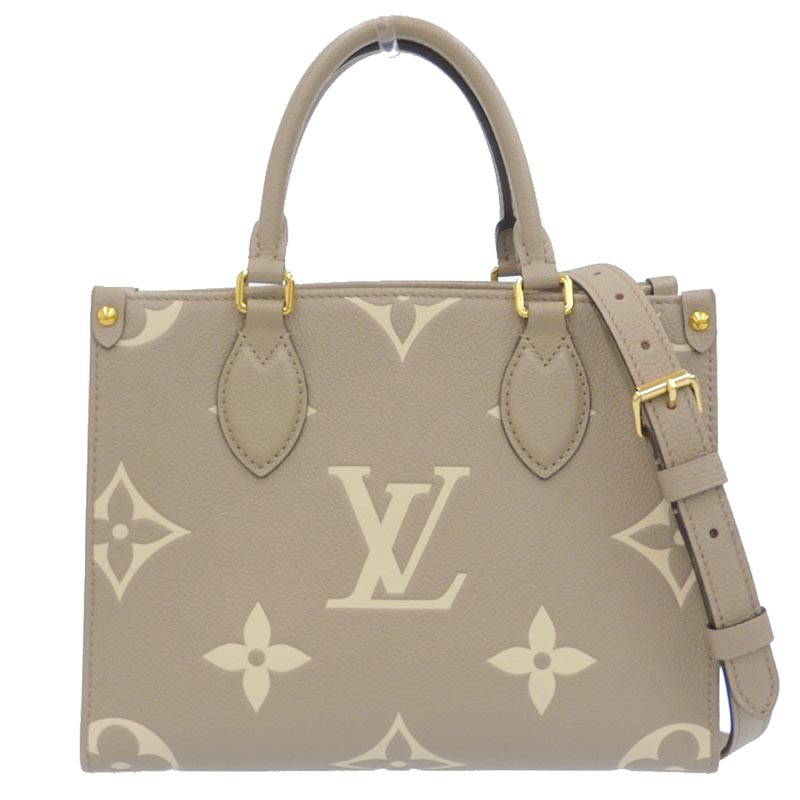 ルイヴィトン LOUIS VUITTON バイカラー モノグラム アンプラント オンザゴーPM 2WAY トゥルトレールクレーム M45779 中古 LV1544
