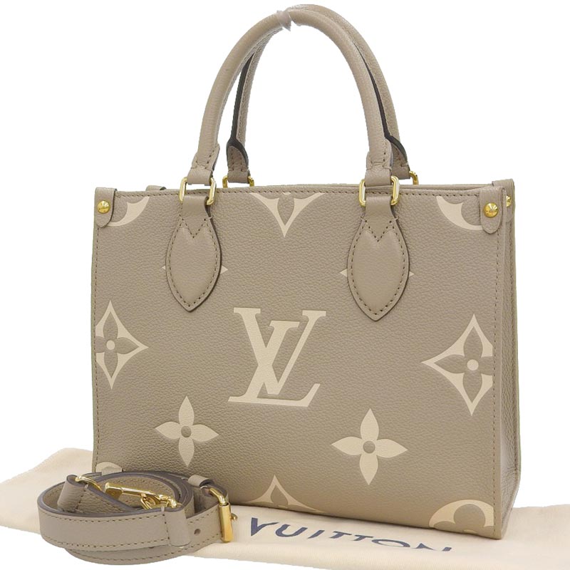 http://ルイヴィトン%20LOUIS%20VUITTON%20バイカラー%20モノグラム%20アンプラント%20オンザゴーPM%202WAY%20トゥルトレールクレーム%20M45779%20中古%20LV1544