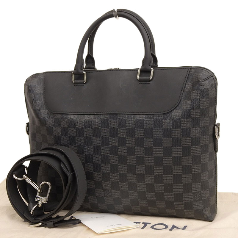 http://ルイヴィトン%20LOUIS%20VUITTON%20ダミエ%20グラフィット%20ポルトドキュマンジュールNM%202WAYバッグ%20ビジネスバッグ%20N48260%20中古%20LV1545