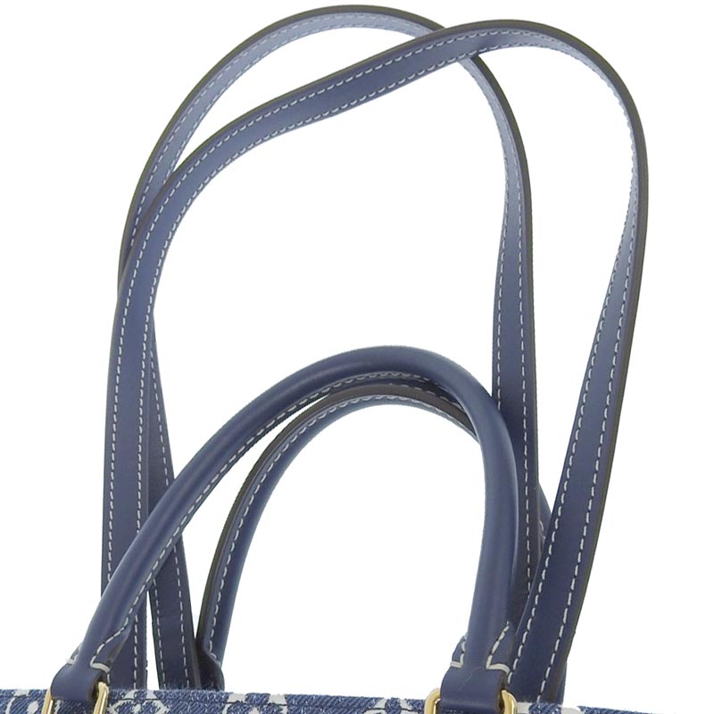 http://ルイヴィトン%20LOUIS%20VUITTON%20モノグラム%20ジャガードデニム%20オンザゴーMM%20トートバッグ%20ショルダー%20マリーヌ%20M59608%20中古%20LV1551