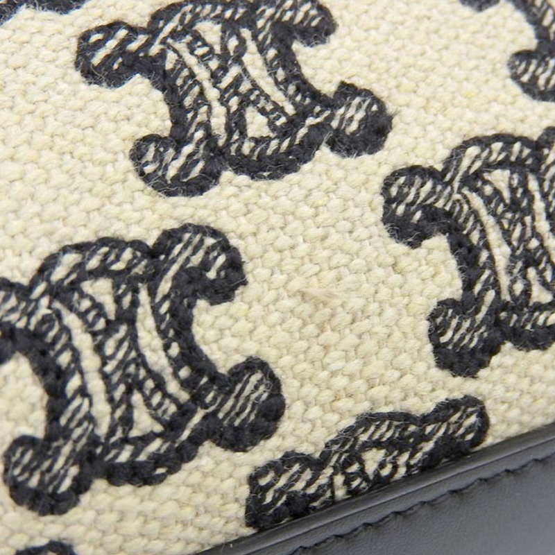 http://セリーヌ%20CELINE%20バーティカルカバ%202WAYバッグ%20ハンドバッグ%20ショルダーバッグ%20キャンバス%20レザー%20ブラック%20アイボリー%20中古%20OB1751