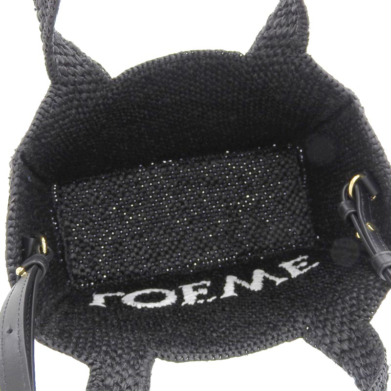 http://ロエベ%20LOEWE%20フォントトート%20スモール%202WAY%20ハンドバッグ%20ショルダーバッグ%20ラフィア%20レザー%20ブラック%20A685B59X01%20中古%20OB1753