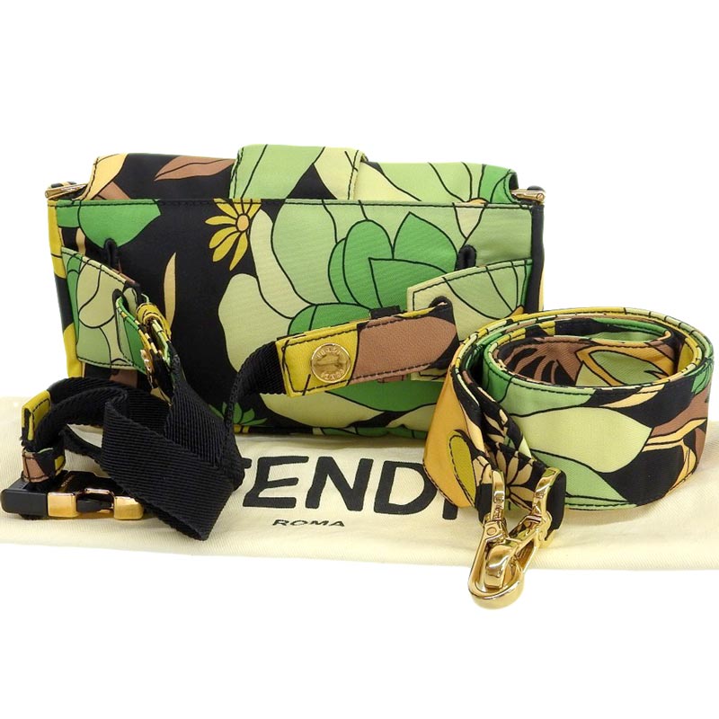 http://フェンディFENDI%20バゲット%202WAYバッグ%20ウエストポーチ%20ショルダーバッグ%20ナイロン%20マルチカラー%208BR782%20中古%20OB1766