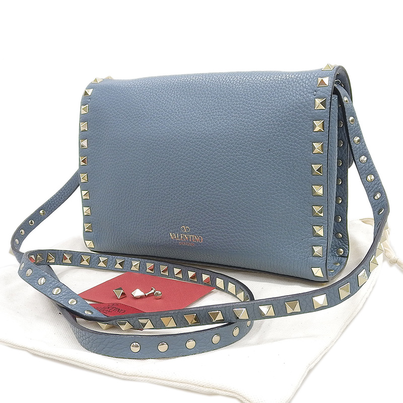 http://ヴァレンティノ%20VALENTINO%20スモール%20ショルダーバッグ%20クロスボディバッグ%20レザー%20ブルー%20中古%20OB1772
