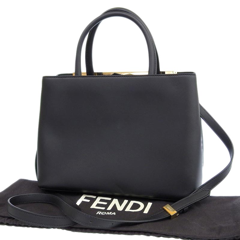 http://フェンディFENDI%20プチトゥージュール%20モンスター%202WAYバッグ%20ハンドバッグ%20ショルダーバッグ%20レザー%20ブラック%208BH253%20中古%20OB1774