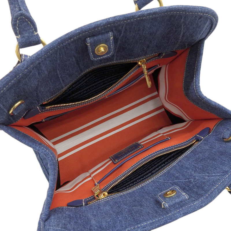 http://プラダ%20PRADA%202WAYバッグ%20ハンドバッグ%20トートバッグ%20ショルダーバッグ%20デニム%20ブルー%20BN2254%20中古%20OB1782