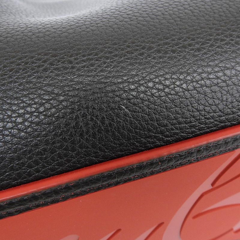 http://クリスチャンルブタン%20CHRISTIAN%20LOUBOUTIN%20スモールトート%20カバロック%20トートバッグ%20レザー%20ブラック/レッド%20中古%20OB1784