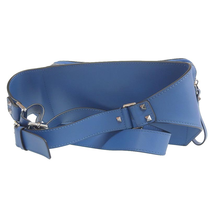 http://ヴァレンティノ%20VALENTINO%20ボディバッグ%20ベルトバッグ%20レザー%20ブルー%20中古%20OB1789