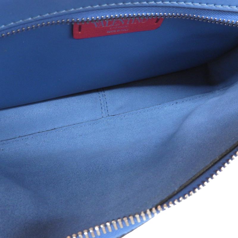 http://ヴァレンティノ%20VALENTINO%20ボディバッグ%20ベルトバッグ%20レザー%20ブルー%20中古%20OB1789
