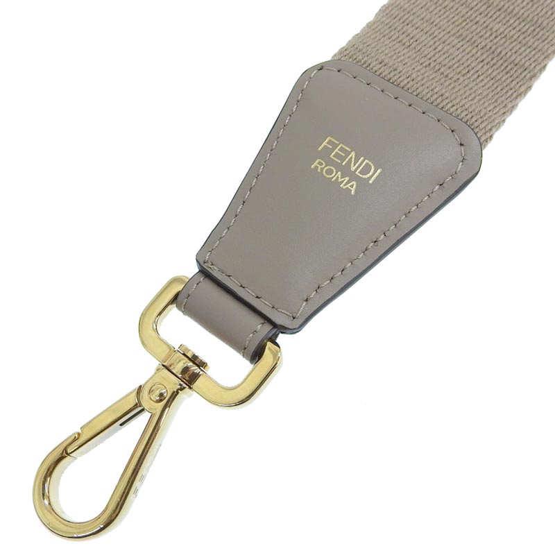 http://フェンディ%20FENDI%20ストラップユー%20ショルダーストラップ%20ズッカ%20キャンバス%20レザー%20ベージュ%20ホワイト%208AV386%20中古%20OBB0552