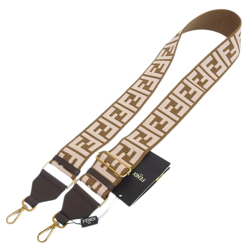 http://フェンディ%20FENDI%20ストラップユー%20ショルダーストラップ%20ズッカ%20キャンバス%20レザー%20ブラウン%20ピンク%208AV134%20美品%20OBB0554