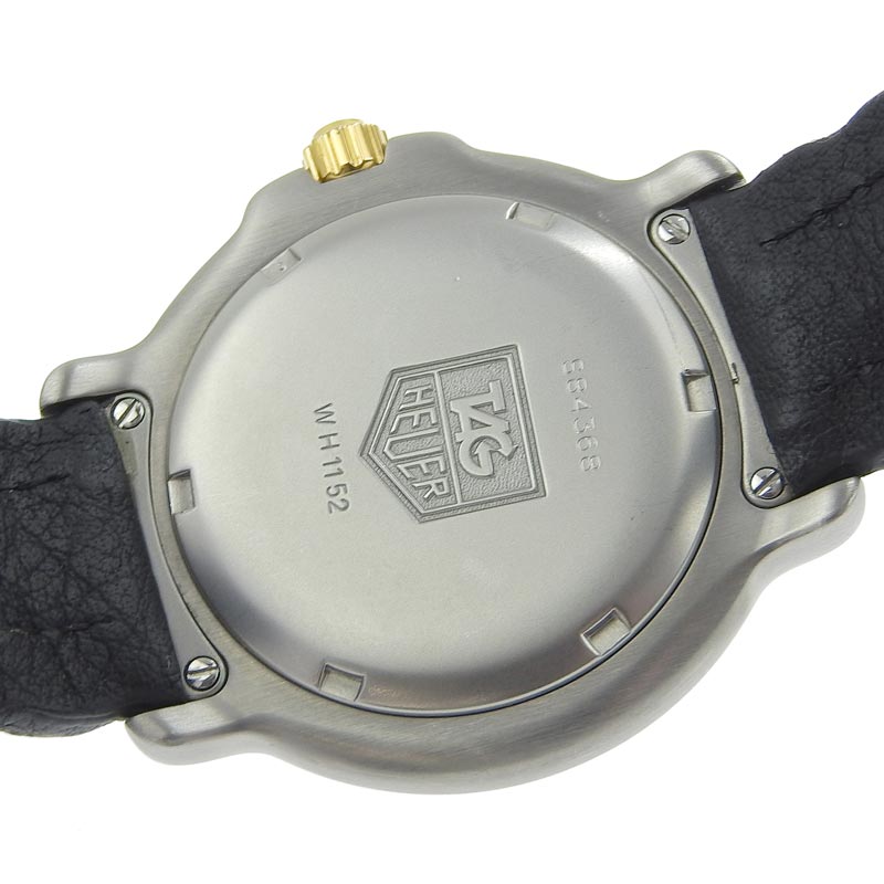 http://タグホイヤー%20TAG%20HEUER%206000シリーズ%20メンズ%20クォーツ%20腕時計%20SS/K18/革%20グレー文字盤%20WH1152%20中古%20OW0422
