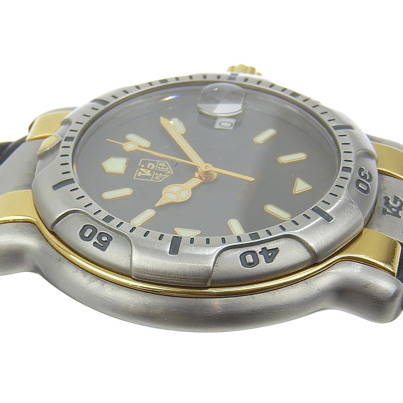 http://タグホイヤー%20TAG%20HEUER%206000シリーズ%20メンズ%20クォーツ%20腕時計%20SS/K18/革%20グレー文字盤%20WH1152%20中古%20OW0422
