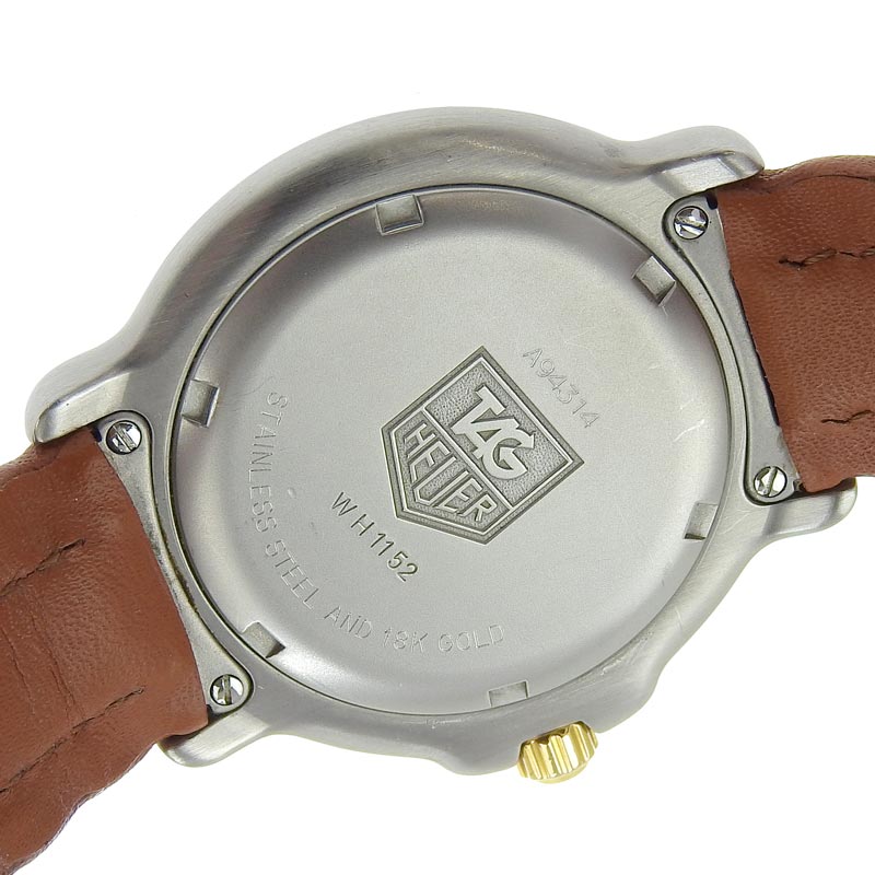 http://タグホイヤー%20TAG%20HEUER%206000シリーズ%20メンズ%20クォーツ%20腕時計%20SS/K18/革%20グレー文字盤%20WH1152%20中古%20OW0426