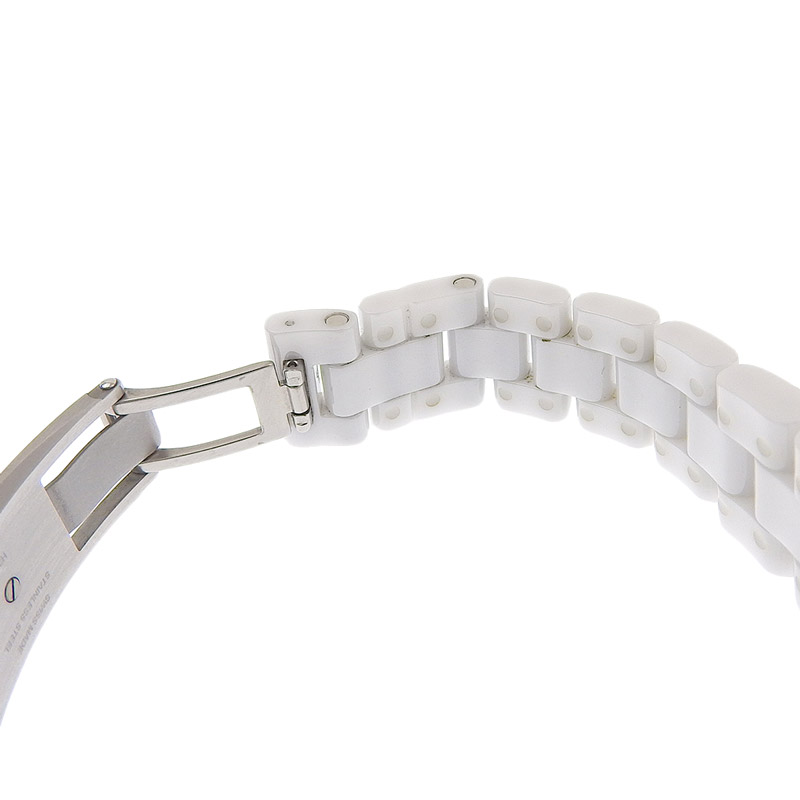 http://シャネル%20CHANEL%20J12%20レディース%20クォーツ%20腕時計%20セラミック/SS%2012Pダイヤモンド%20ホワイト文字盤%20H1628%20中古%20CH0915